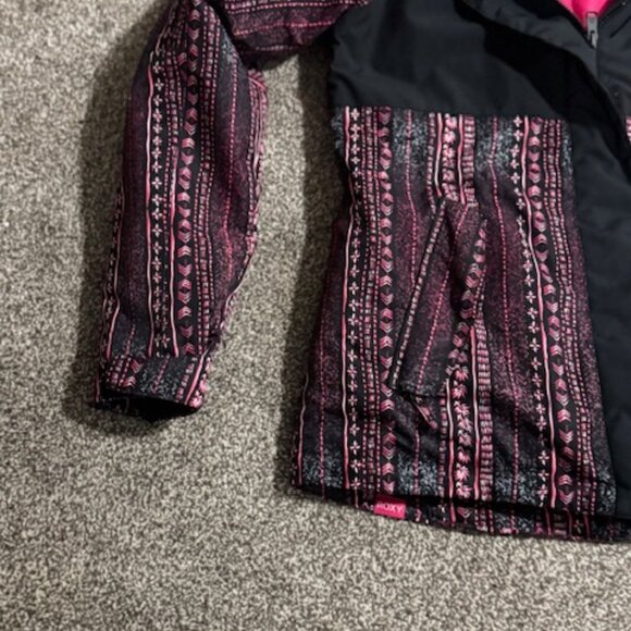 Roxy Jetty Block Pink & Black Women’s Snow Jacket Winter Coat Size M I Skiing - Picture 3 of 6